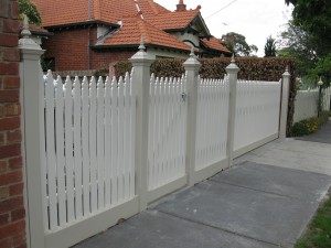 Pickets with Post Capitals